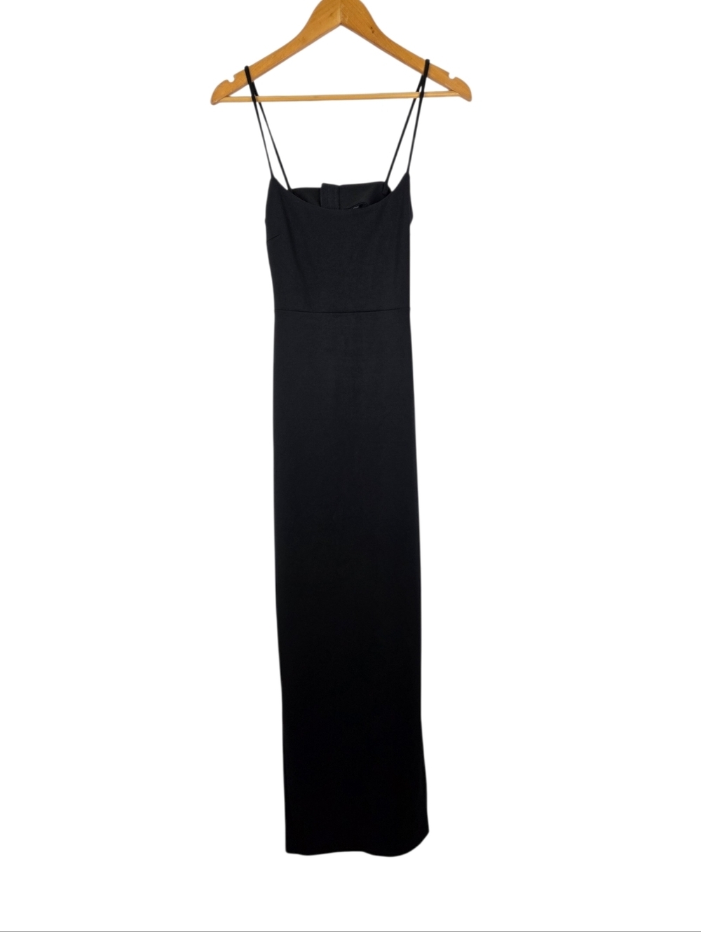 NEW Lovers + Friends Karma Maxi Dress Black Side Slit‎ Eye Closure Zipper Small